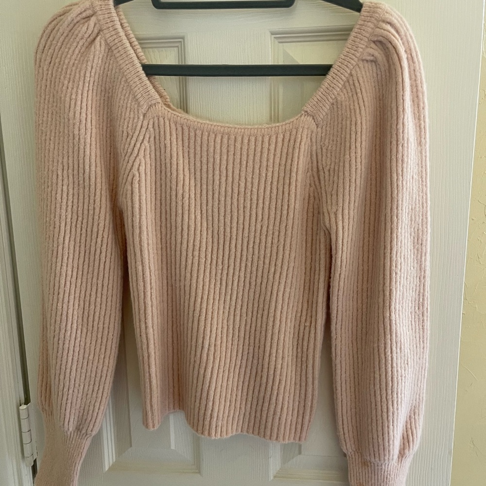Square neck sweater